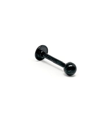 labret acero black negro
