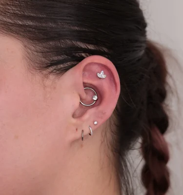 Diseño Clover Bcr Circonitas Aro Clicker Principal