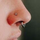 Aro Clicker Wide Labret Efecto Martele Yanni Piercing