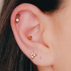 Mini Queen Corazon Roof Bolitas Roof Circonitas Yanni Piercing