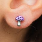 Labret Mushi - Titanio GI 2 Yanni Piercing Aro Clicker Tiara Setas